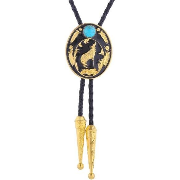 Retro Bolo tie, Handmade Cowboy Tie 025 - Picture 2 of 7